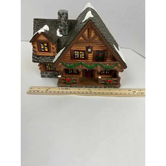 Department 56 Snow Village Hunting Lodge Lighted Building with Box - Picture 9 of 11